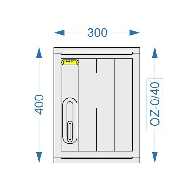 Prázdna skriňa OZ-0/40(300x400x245)