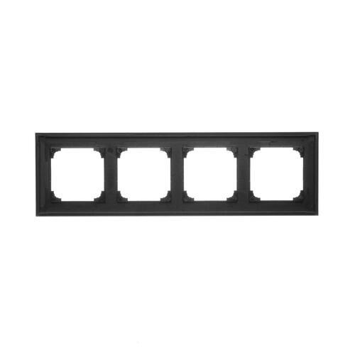 Simon55 Line - Rámček 4- násobný, čierny matný