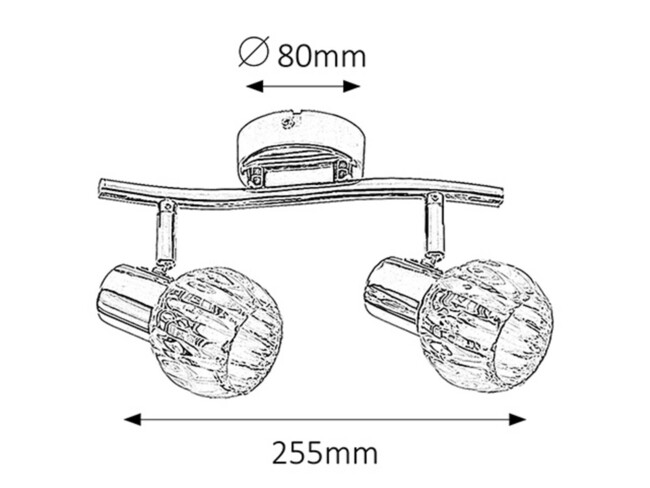 Svietidlo LAUREN - E14/2x max. 40W, IP20 - 6092