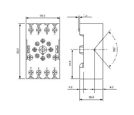 Pätica k relé - RM08, RT08