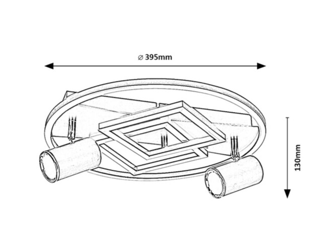 Stropné svietidlo AZTEC - LED/40W, IP20 - 6905