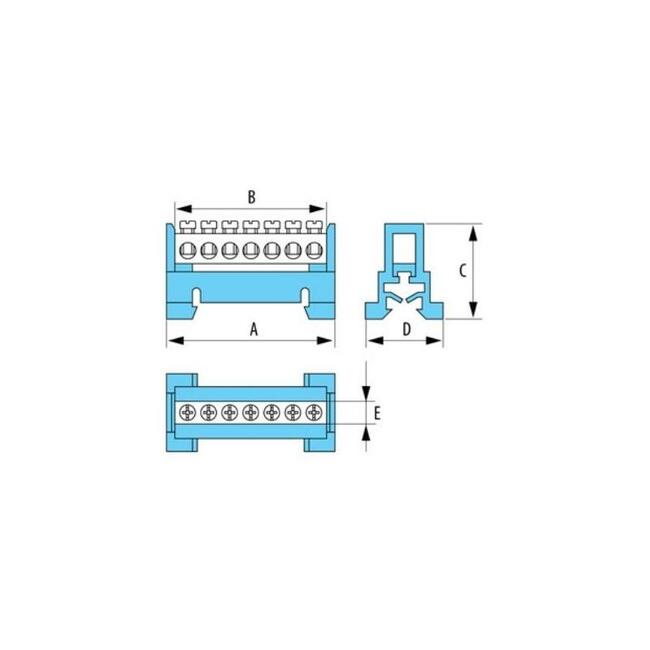 Mostík nulový, 150x16mm / 1m