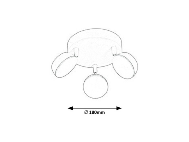 Svietidlo HEDWIG - LED 3x 4W, 230V, 50Hz, IP20 - 5624