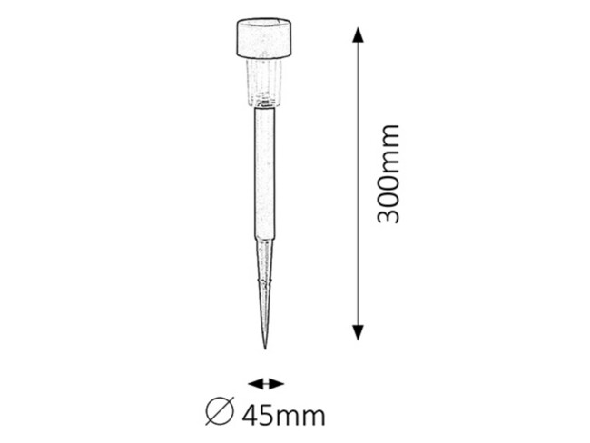 Svietidlo SOLAR 1- LED/0,1W, DC 1,2V, IP44 - 8365