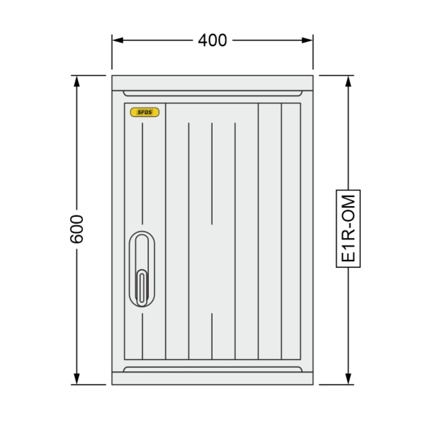 Rozvádzač pre 1x elektromer s priestorom pre oddeľovací modul SFOS