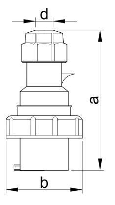 Vidlica IP44 IVN3253, so zmen. fáz