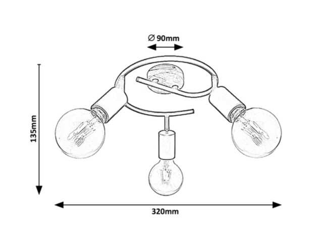 Svietidlo PABLO - E27/3x max. 40W, IP20 - 3978