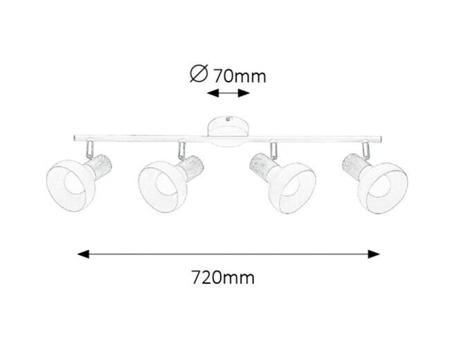Svietidlo HOLLY - E14/4x max. 40W, IP20 - 5947