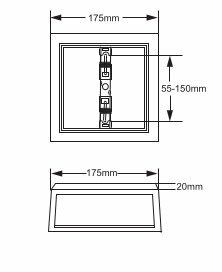 Svietidlo DOWNLIGHT multifunkčné 12W, (štvorec) CCT 960lm POLTON