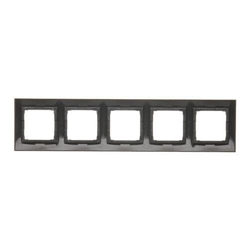 Simon54 Premium - Rámček 5- násobný, hnedý matný