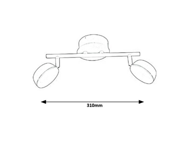 Svietidlo HEDWIG - LED 2x 4W, 230V, 50Hz, IP20 - 5623