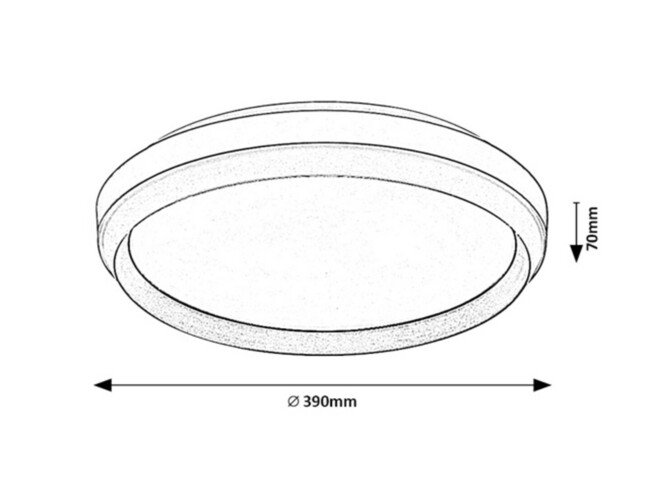 Stropné svietidlo FONTANA - LED/24W, 3000K, IP20 - 71159