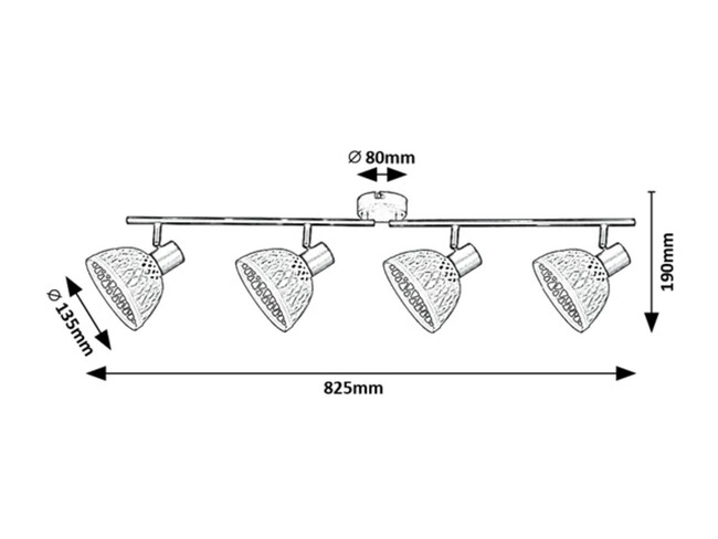 Svietidlo RATTAN - E14/4x max. 15W, IP20 - 3136