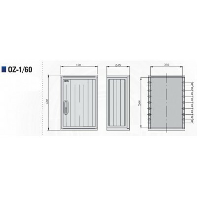 Prázdna skriňa OZ-1/60 (400x600x245)