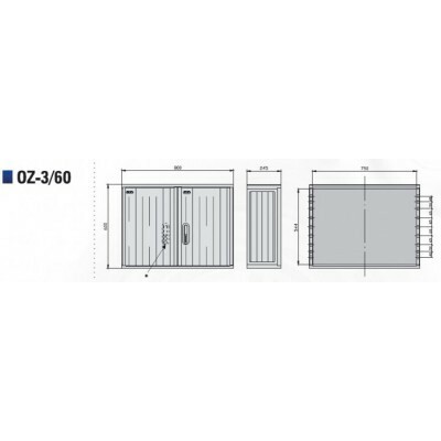 Prázdna skriňa OZ-3/60 (800x600x245)