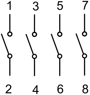 Vyp. vač. (ON-OFF) - žlt/čer - 32A