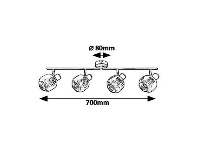Svietidlo SALAZAR - E14/4x max. 40W, IP20 - 5400