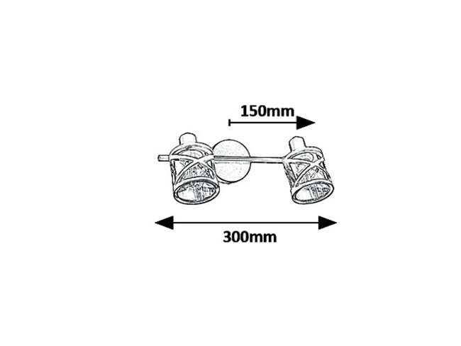 Svietidlo OBERON - E14/2x max. 40W, IP20 - 5336