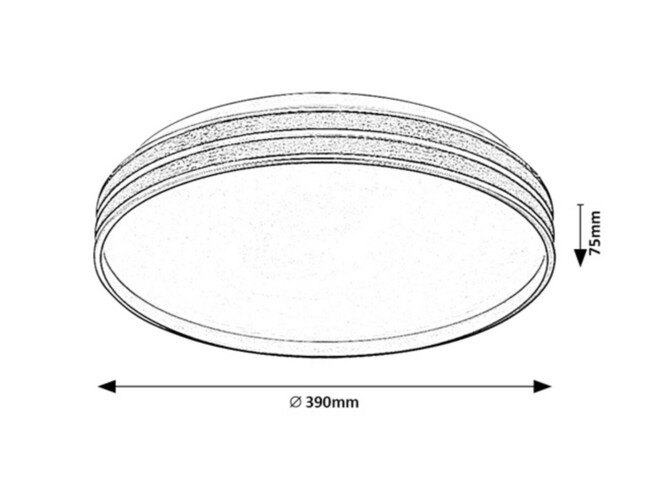 Stropné svietidlo GANDOR - 24W, 1850lm, IP20