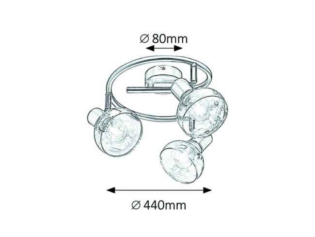 Svietidlo HOLLY - E14/3x max. 40W, IP20 - 5549