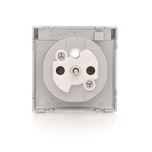 SIMON54 - kryt zásuvky IP44 - transparent, stieborný matný