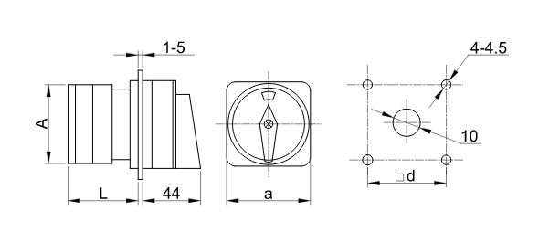 Vyp. vač. (ON-OFF) - žlt/čer - 32A