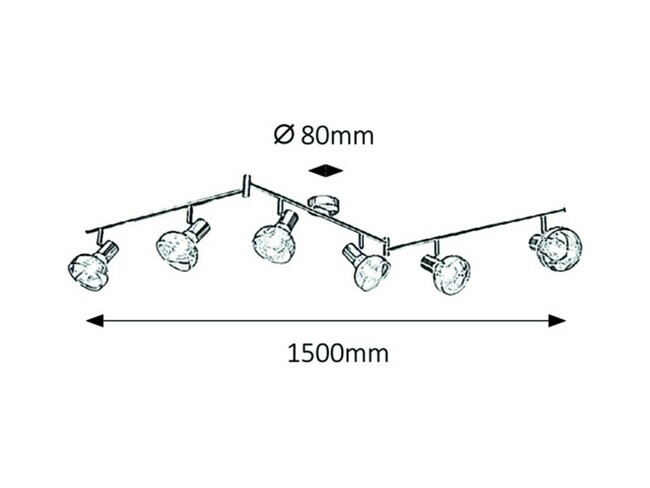 Svietidlo HOLLY - E14/6x max. 40W, IP20 - 5553