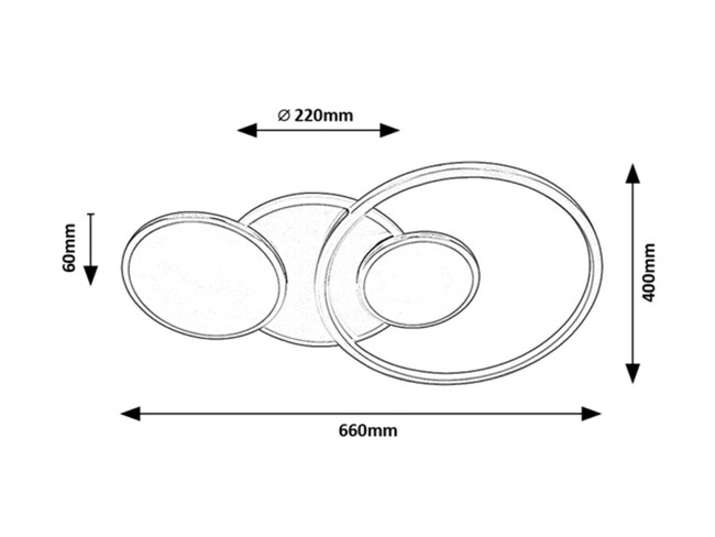 Stropné svietidlo FULVIA - LED/50W, IP20 - 6890