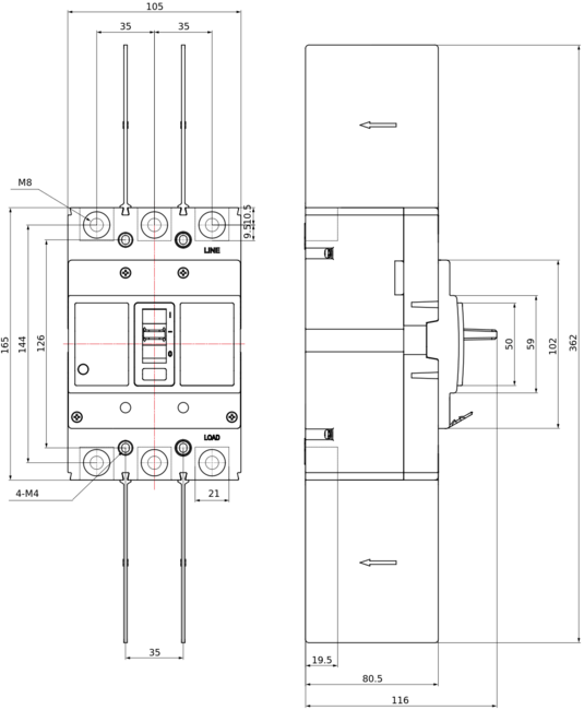 Deonový istič 250A TRACON