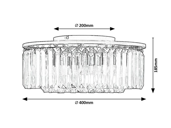 Svietidlo ELOISA - E27 3x MAX 25W, IP20 - 71093
