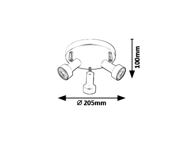 Svietidlo KONRAD - GU10/3x max. 50W, IP20 - 5324