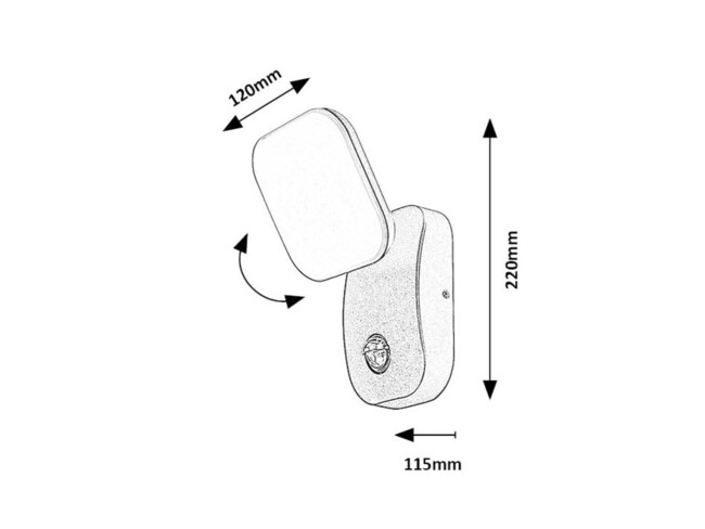 Svietidlo ODIEL - 12W, 850lm, IP44 - 77058