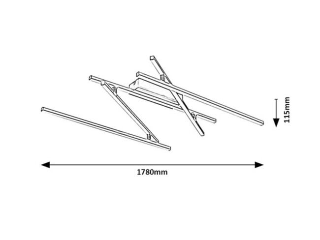 Svietidlo NEGAN - LED/40W, 178cm - 71020