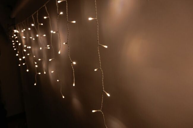 Reťaz Vianoce Icicle, 800 LED teplá biela, cencúľová, jednoduché svietenie