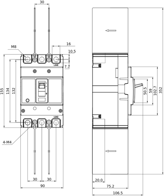 Deonový istič 160A TRACON