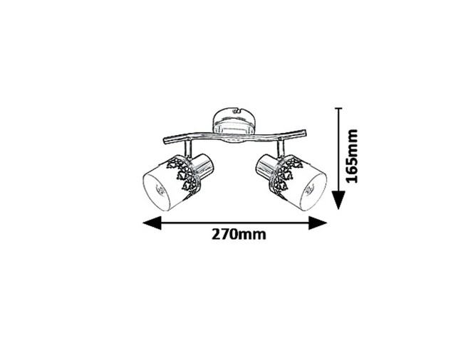 Svietidlo LACEY - E14/2x max. 40W, IP20 - 5342