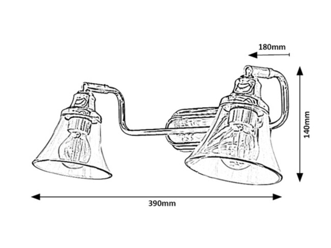 Svietidlo ANTOINE - E14/2x max. 40W, IP44 - 3208
