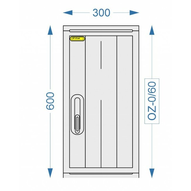 Prázdna skriňa OZ-0/60 (300x600x245)