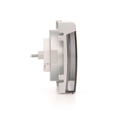 SIMON54 - kryt zásuvky IP44 - transparent, stieborný matný