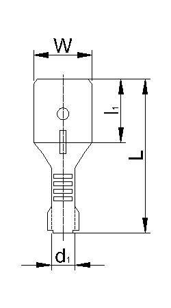 Neizolované mosadzné lisovacie kolíky ploché 2,8×0,5mm, 0,5-1