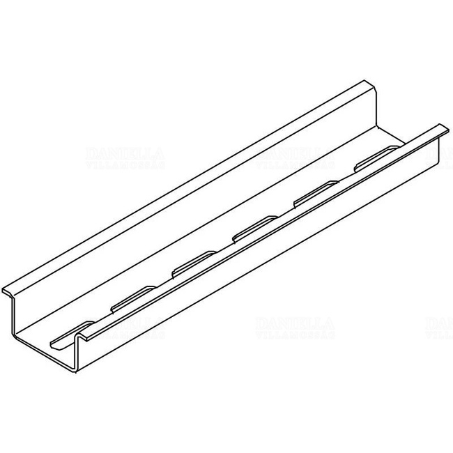 DIN lišta 2,0 m perforovaná 35x15