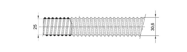 Trubka DX 25/30 (sivá, gumená) DIFLEX