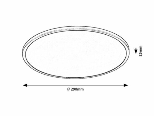 Stropné svietidlo EZIO - LED/18W, 3000K, IP20 - 71156