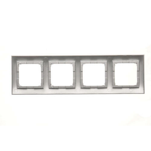 Simon54 Premium - Rámček 4- násobný, stieborný matný