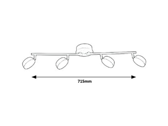 Svietidlo HEDWIG - LED 4x 4W, 230V, 50Hz, IP20 - 5625