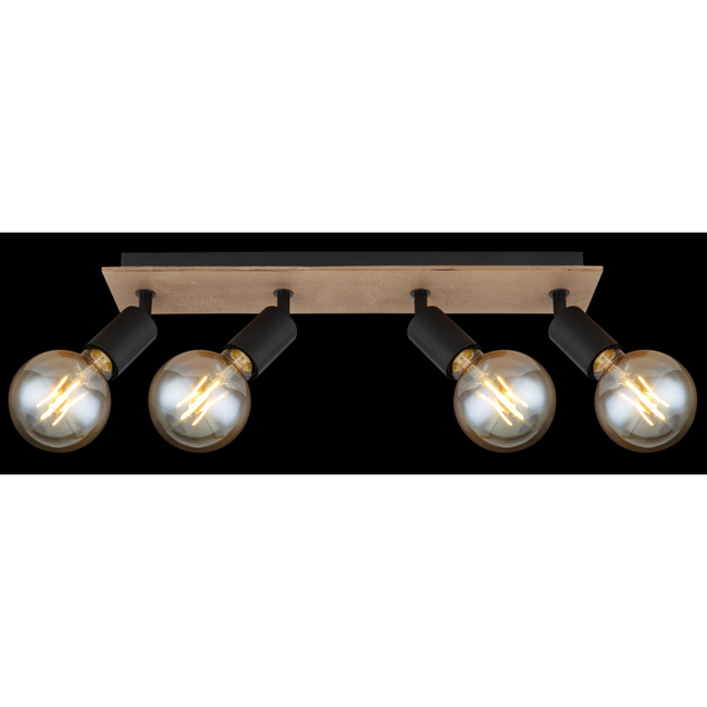 Stropné svietidlo MARTHA - čierna,E27,IP20 - 54008-4NH