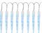 Reťaz MagicHome Vianoce Icicle, 65x LED ľadovo modrá, 8 funkcií, 230 V, 50 Hz, IP44, exter