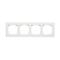 Simon55 Line - Rámček 4- násobný, biely matný