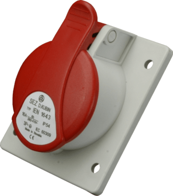 Zásuvka panelová 32A 4p, IP44, IEN3243