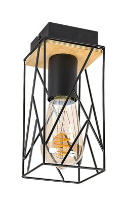 Svietidlo BOIRE - E27 1x MAX 40W, čierna, IP20, kovové drevo - 71021